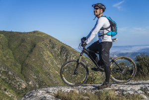 Man on mountain bike